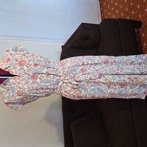 Floral Button-Up Midi Dress